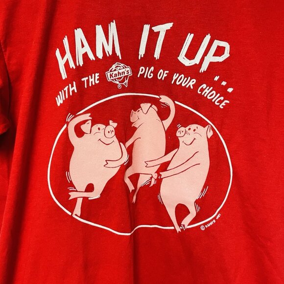 Vintage 1980s Kahns Shirt Medium Single Stitch Wolf & Sons Hot Dog Tee - Picture 2 of 4